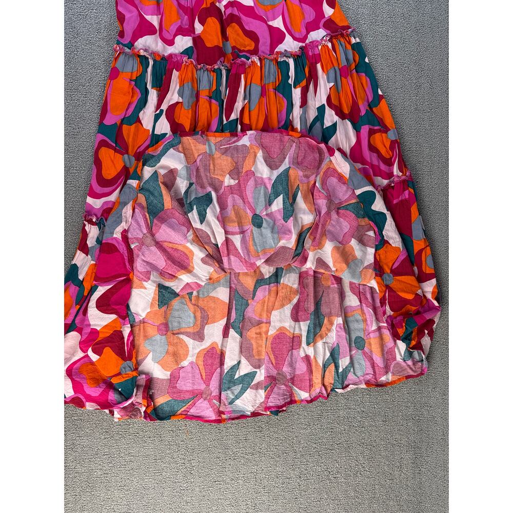 Anthropologie Abel the Label Strapless Maxi Dress Tiered Smocked Multi Large - Picture 5 of 9